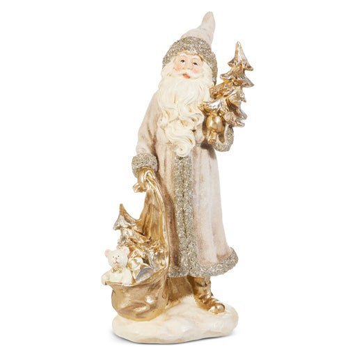 14" Silver Woodland Santa - Nifty Decor & More