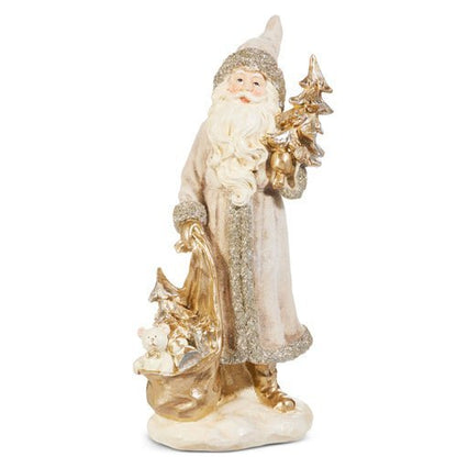 14" Silver Woodland Santa - Nifty Decor & More
