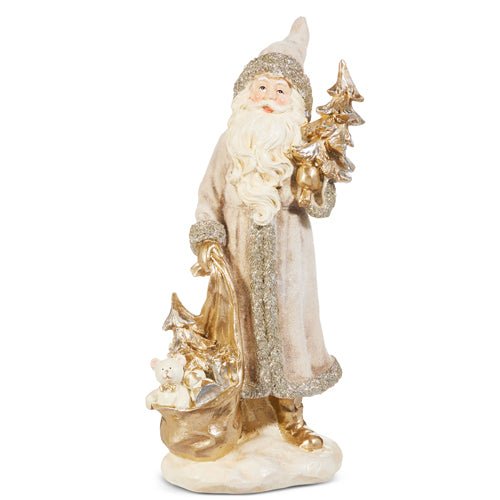 14" Silver Woodland Santa - RAZ