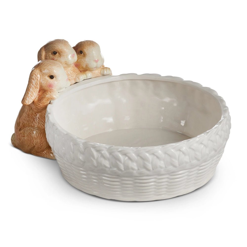 14" Weave Bunny Bowl - Nifty Decor & More
