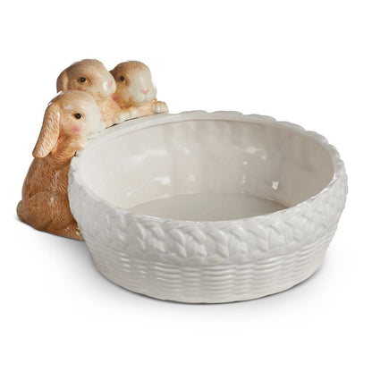 14" Weave Bunny Bowl - Nifty Decor & More