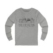 Book Lover Long Sleeve Tee - 'There Is No Such Thing as Too Many Books' Long-sleeve S Athletic Heather