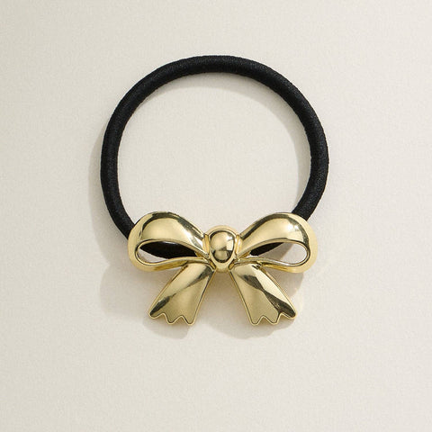 Metallic Bow Hair Tie GD 5DH88022 ONE