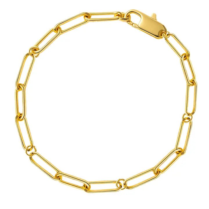 14K Gold Plated Paperclip Chain Anklet ✨ | Adjustable Gold Anklet | Minimalist Anklet | Charm Anklet | Dainty Gold Ankle Bracelet | Summer Jewelry - Nifty Decor & More