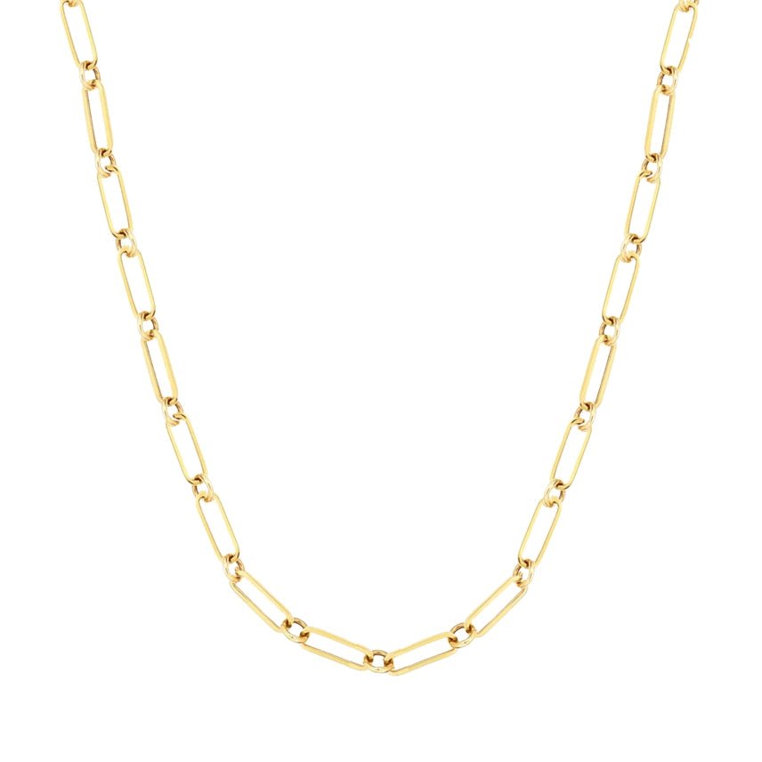 14K Gold Plated Paperclip Chain Necklace ✨ | Adjustable Gold Necklace| Minimalist Necklace| Charm Necklace| Dainty Gold Necklace | Summer Jewelry - Nifty Decor & More