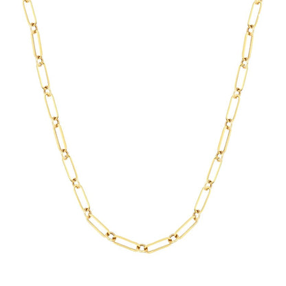 14K Gold Plated Paperclip Chain Necklace ✨ | Adjustable Gold Necklace| Minimalist Necklace| Charm Necklace| Dainty Gold Necklace | Summer Jewelry - Nifty Decor & More