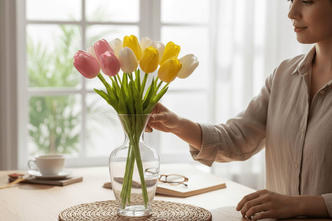 15" Real Touch Tulip Bundle - Nifty Decor & More