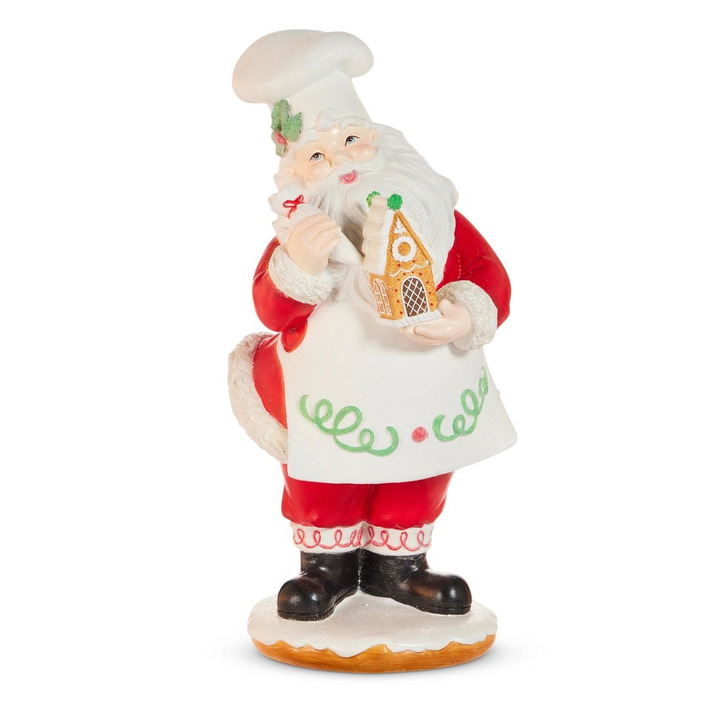 15" Red Gingerbread House Santa - Nifty Decor & More
