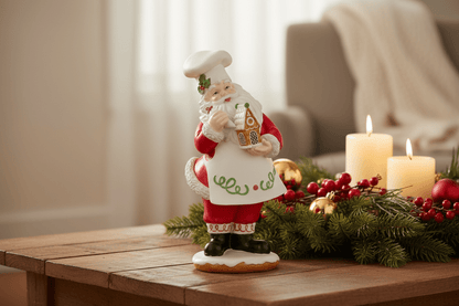 15" Red Gingerbread House Santa - Nifty Decor & More