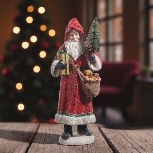 15.5" Red Santa with Bag - RAZ