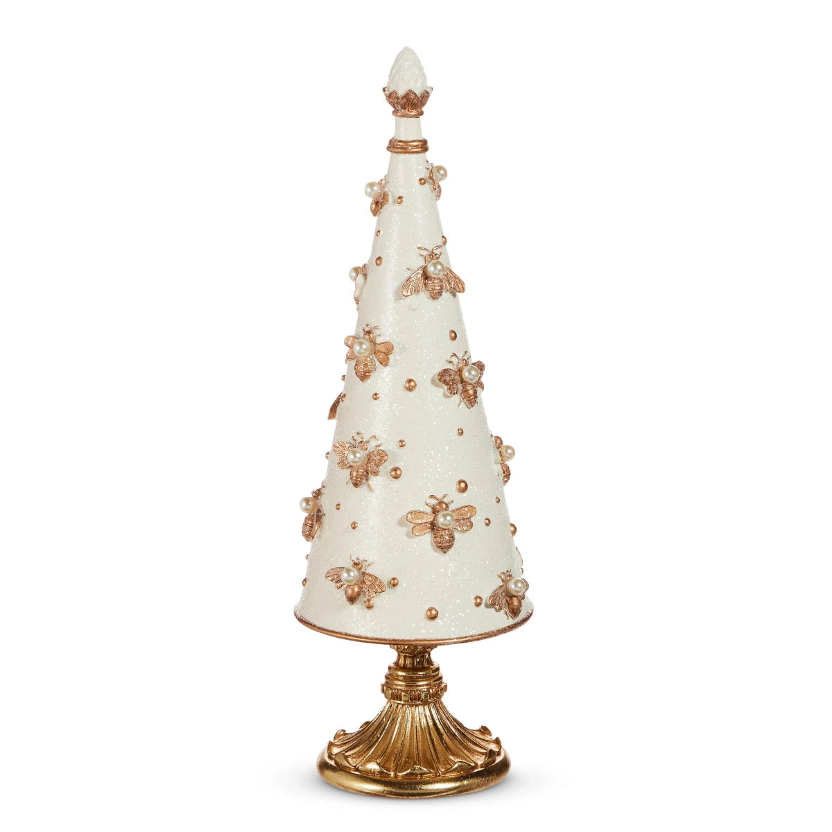 15.5" Regal Bee Embellished Cone Tree - Nifty Decor & More