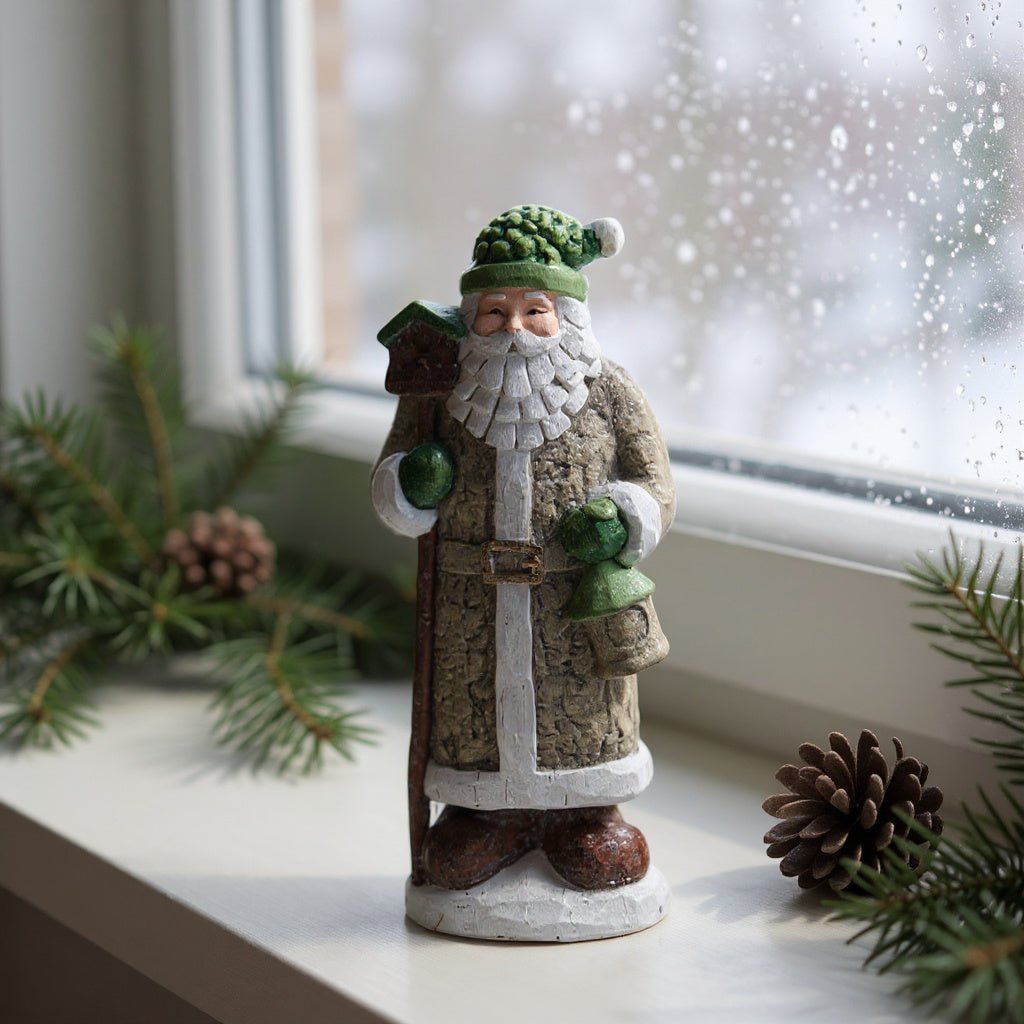 15.5" Woodland Green Santa Figurine by Raz Imports - Nifty Decor & More