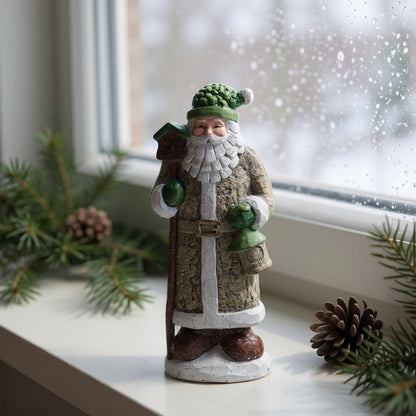 15.5" Woodland Green Santa Figurine by Raz Imports - Nifty Decor & More