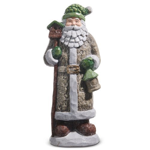 15.5" Woodland Green Santa Figurine by Raz Imports - Nifty Decor & More