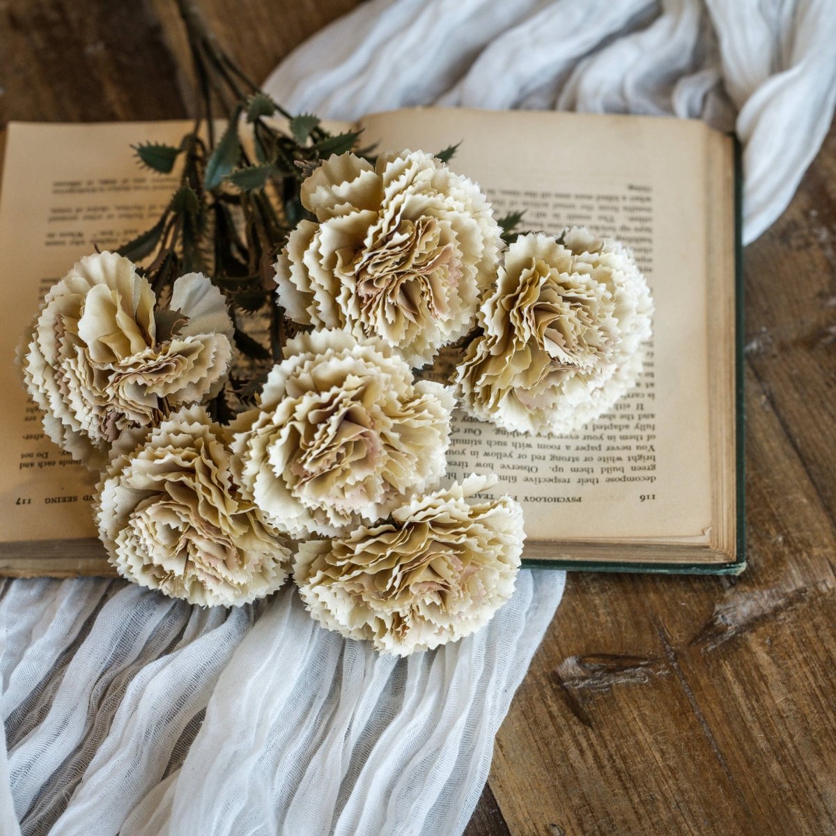 15.75" GOLDEN CARNATION SPRAY - Nifty Decor & More