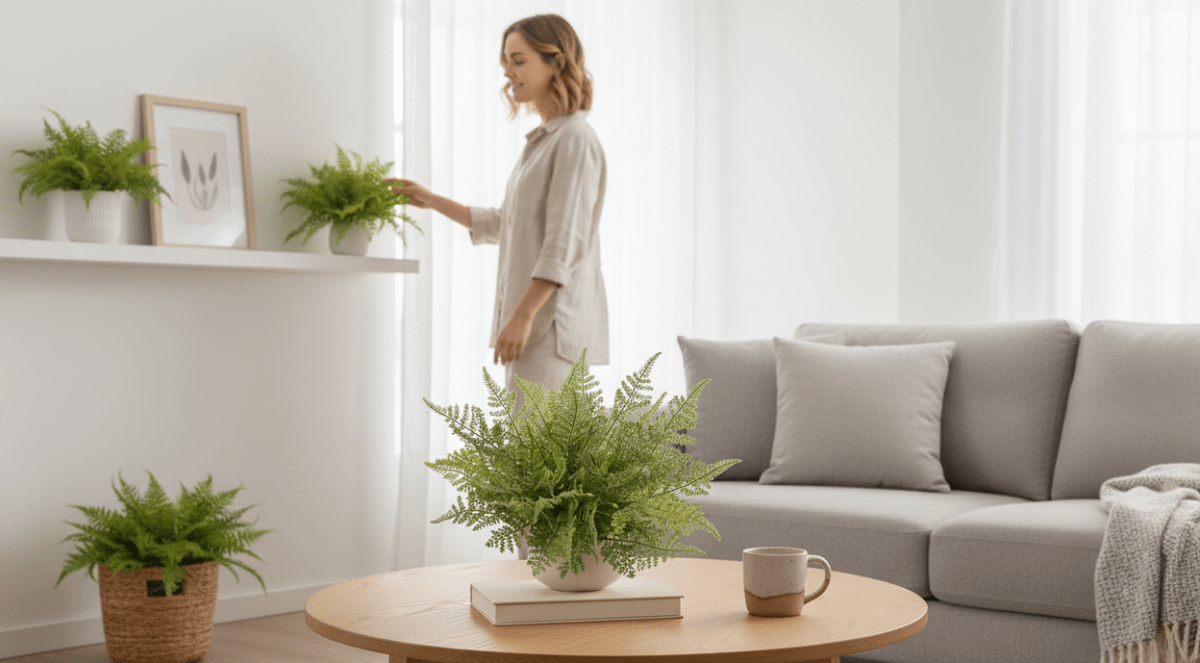 16" Fern Bush - Artificial Fern Plant - Nifty Decor & More