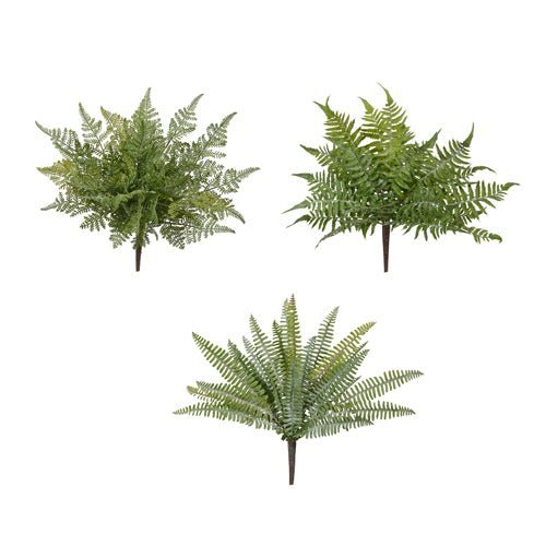 16" Fern Bush - Artificial Fern Plant, Lifelike Greenery, Home Decor, Indoors, Wedding Centerpieces & Floral Arrangements - Nifty Decor & More