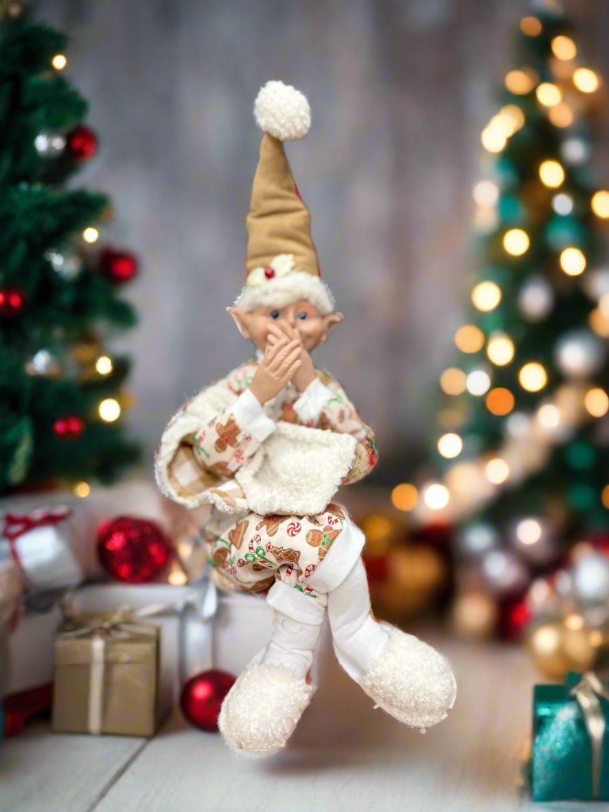 16" Gingerbread Dreams Elf - Nifty Decor & More