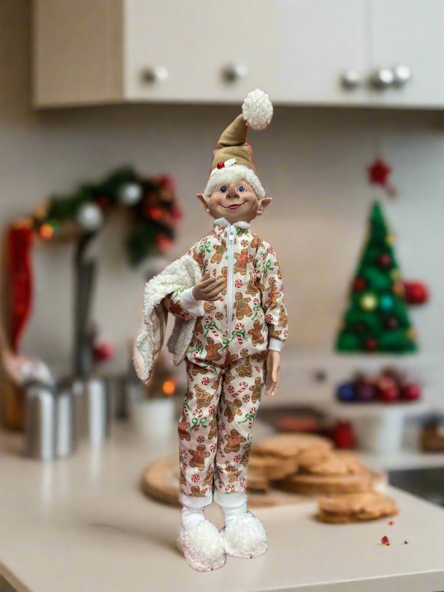 16" Gingerbread Dreams Elf - Nifty Decor & More