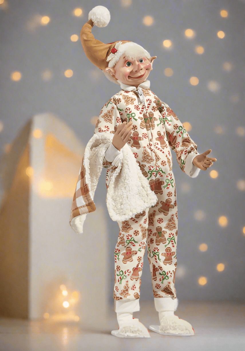 16" Gingerbread Dreams Elf - Nifty Decor & More