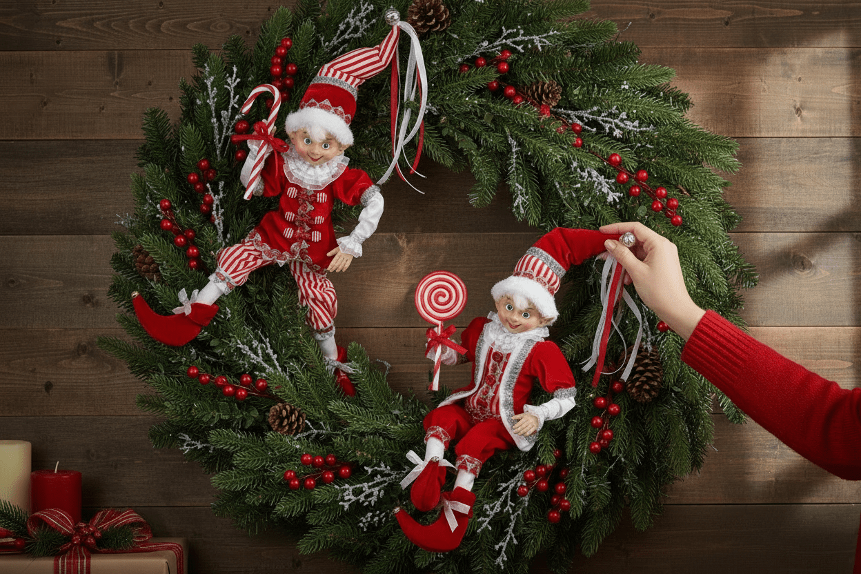 16" Posable Candy Elf - RAZ - Nifty Decor & More