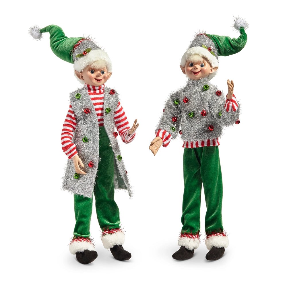 16" Posable Christmas Party Elf - Nifty Decor & More