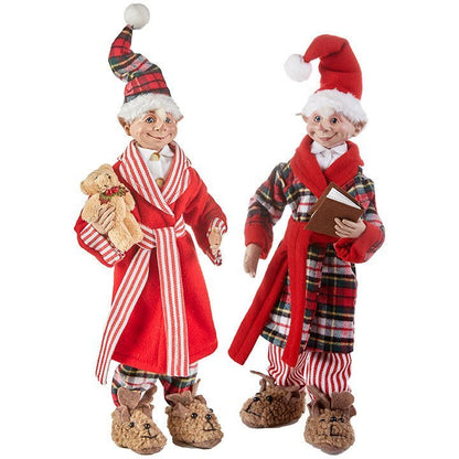 16" Posable Elf in Robe - RAZ - Nifty Decor & More