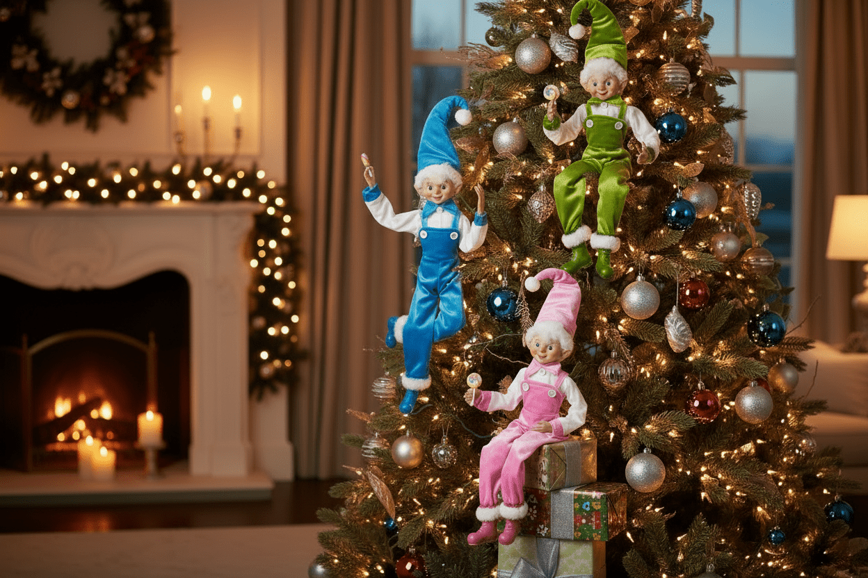 16" Posable Jolly Elf - Nifty Decor & More