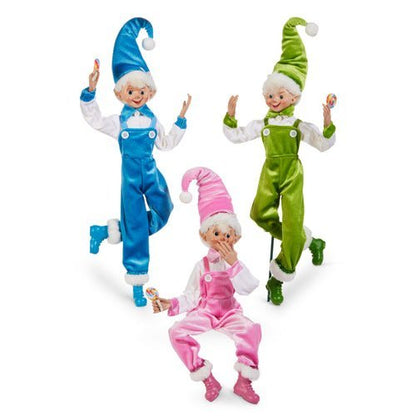 16" Posable Jolly Elf - Nifty Decor & More