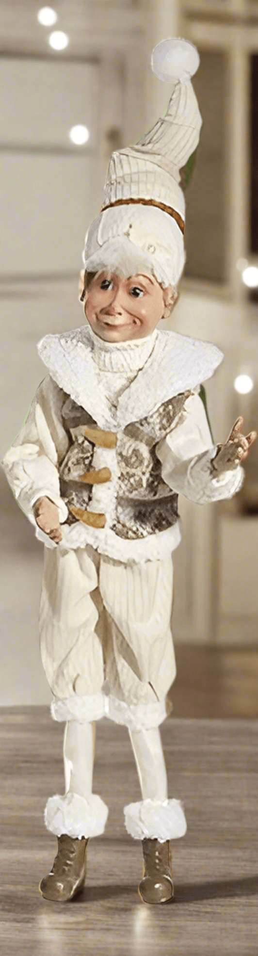 16" Posable Just Chillin Beige Elf - Nifty Decor & More