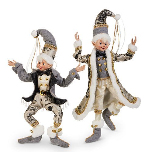 16" Toile Posable Elf - Nifty Decor & More