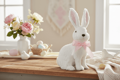 16" White Bunnies - Nifty Decor & More