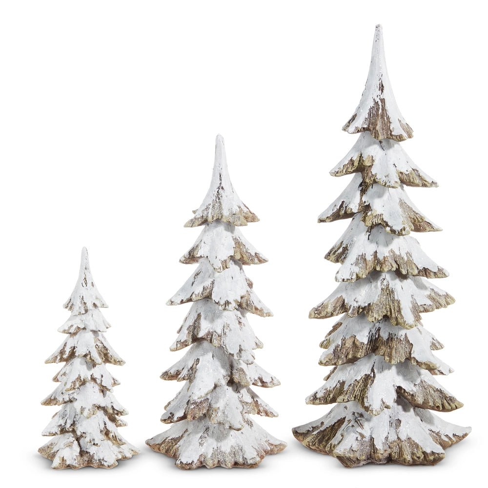 16.25" Snowy Trees - SET Christmas Shelf Sitter