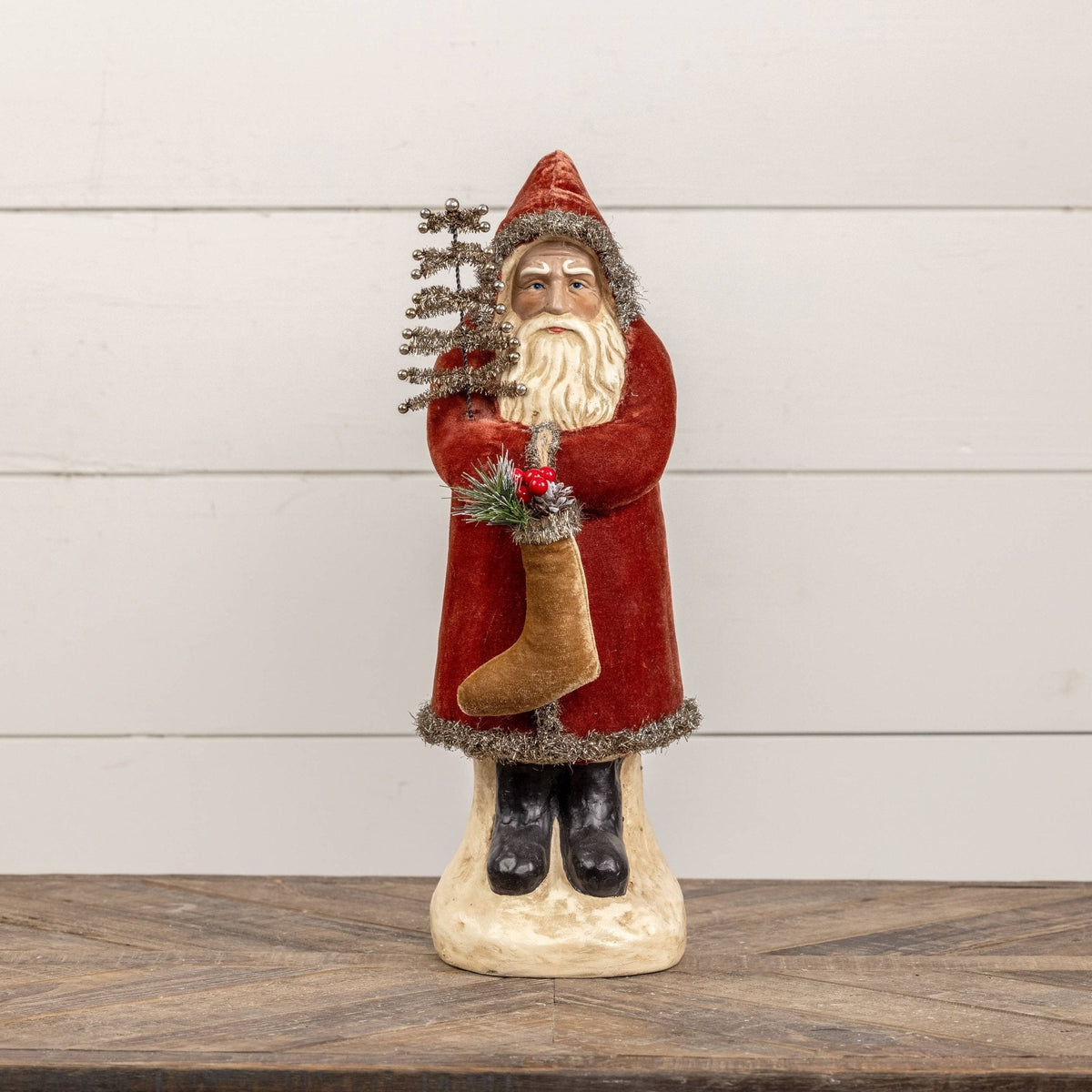 16.5" Russet Velvet Belsnickle - Nifty Decor & More