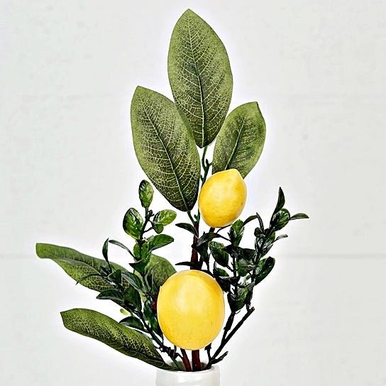 16in Avalon Lemon and Boxwood Pick - Nifty Decor & More