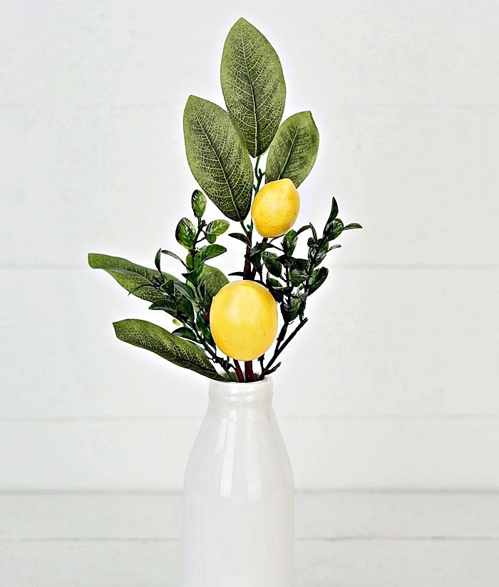 16in Avalon Lemon and Boxwood Pick - Nifty Decor & More