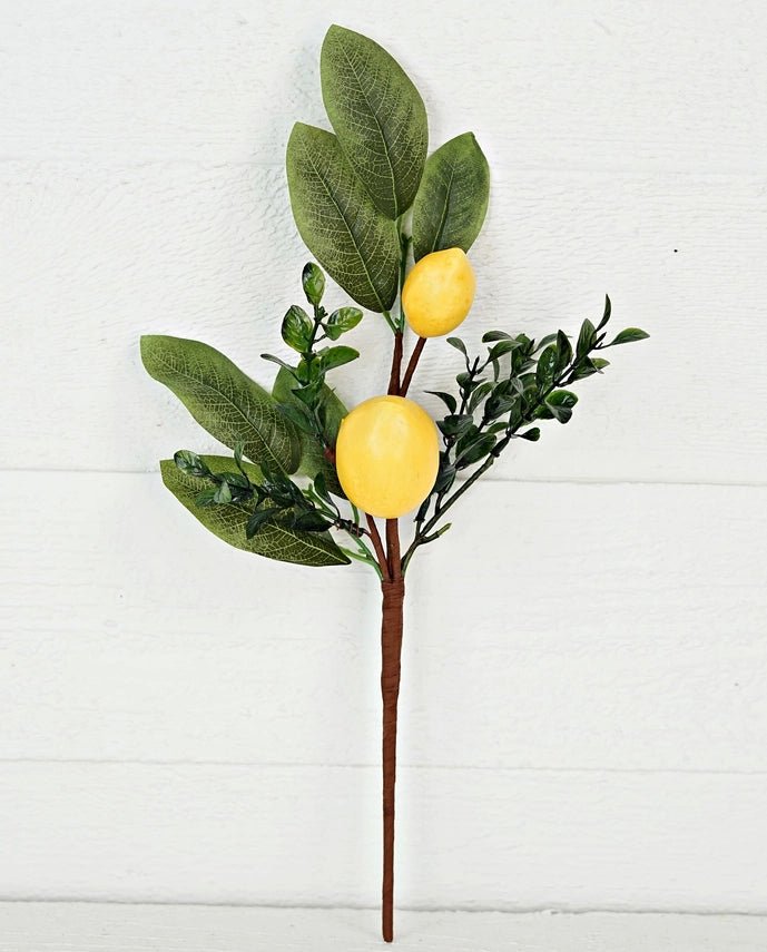 16in Avalon Lemon and Boxwood Pick - Nifty Decor & More