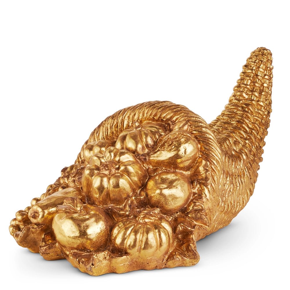 17" Gold Cornucopia - Nifty Decor & More