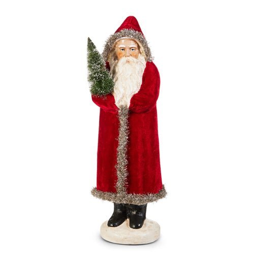 17" Red Velvet Santa - Nifty Decor & More