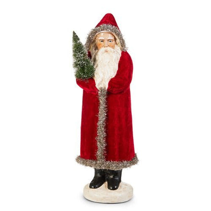 17" Red Velvet Santa - Nifty Decor & More