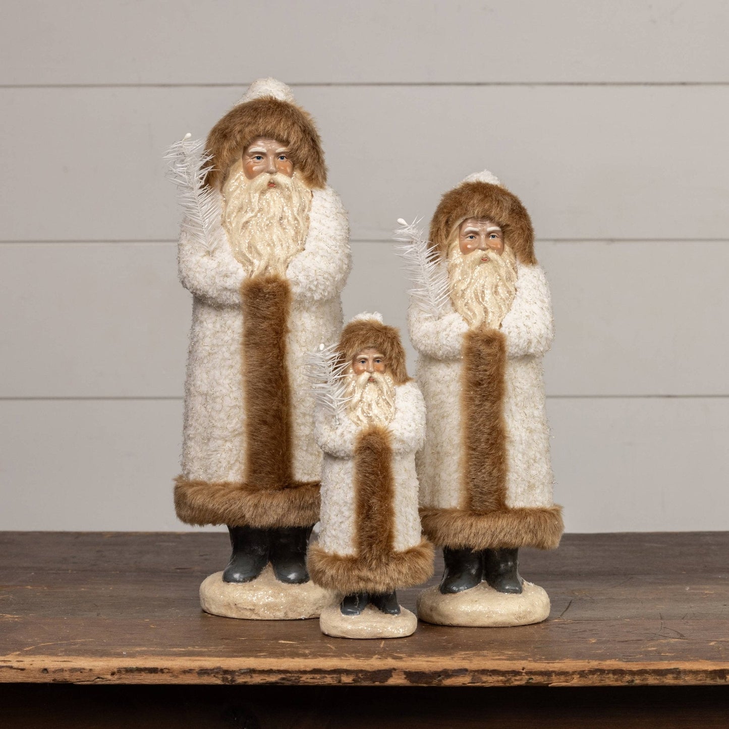 17.25" FURRY WHITE BELSNICKLE - Nifty Decor & More