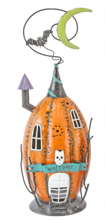 Pumpkin Halloween Candle Holder Statues