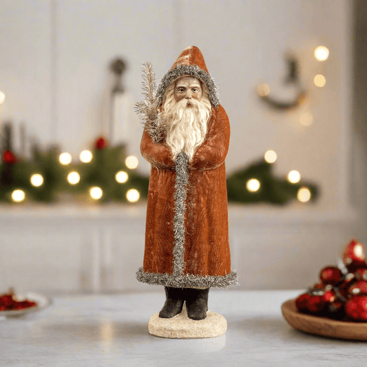 17.5" Ginger & Silver Belsnickle - Nifty Decor & More