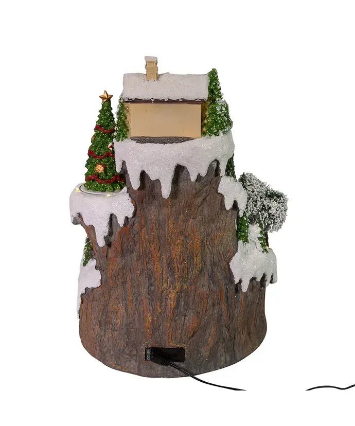 17"MUSICAL LED VILLAGE ON MTN TABLETOP - Nifty Decor & More