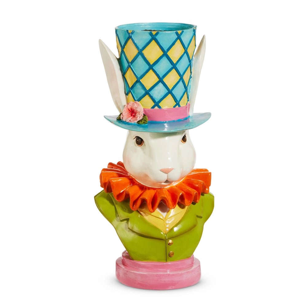 18" Bunny Top Hat Flower Pot - Nifty Decor & More