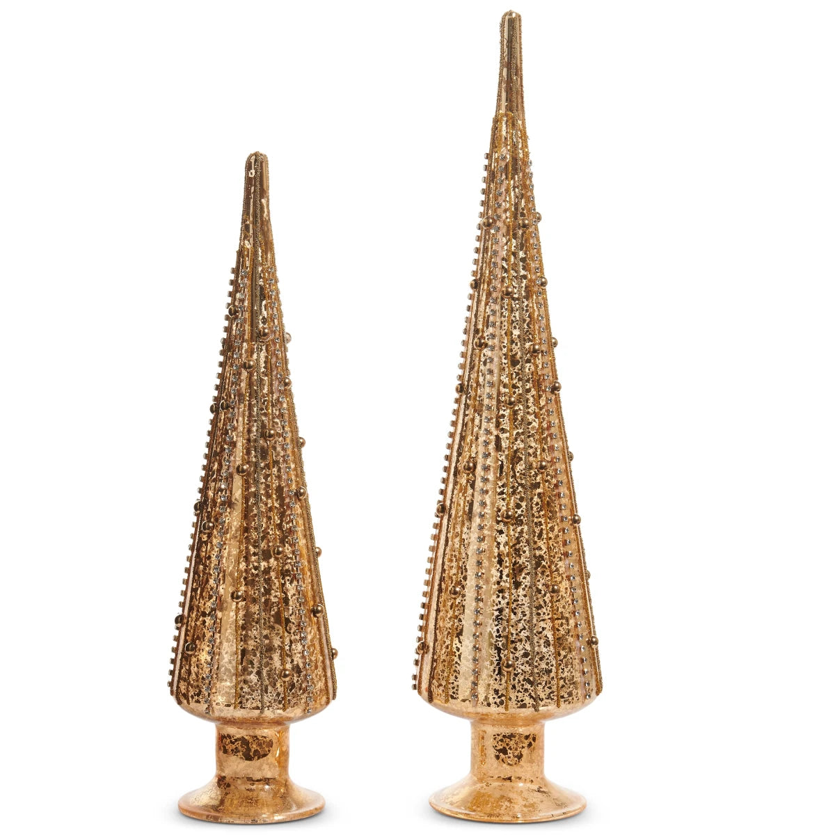 18" Gold Beaded Trees - Nifty Decor & More
