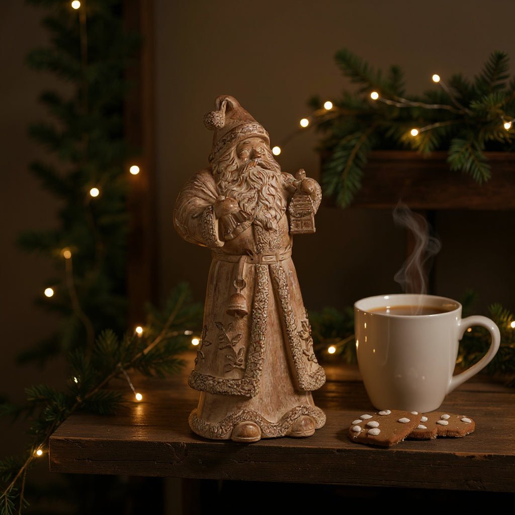 18" Whitewash Wood Look Santa