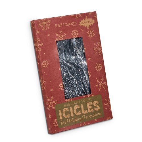 18.5" Boxed Silver Tinsel Strands - Nifty Decor & More