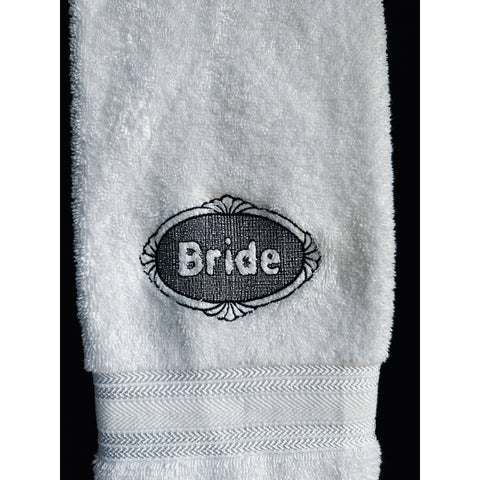 Bride and Groom Wedding Gift Towel Set    