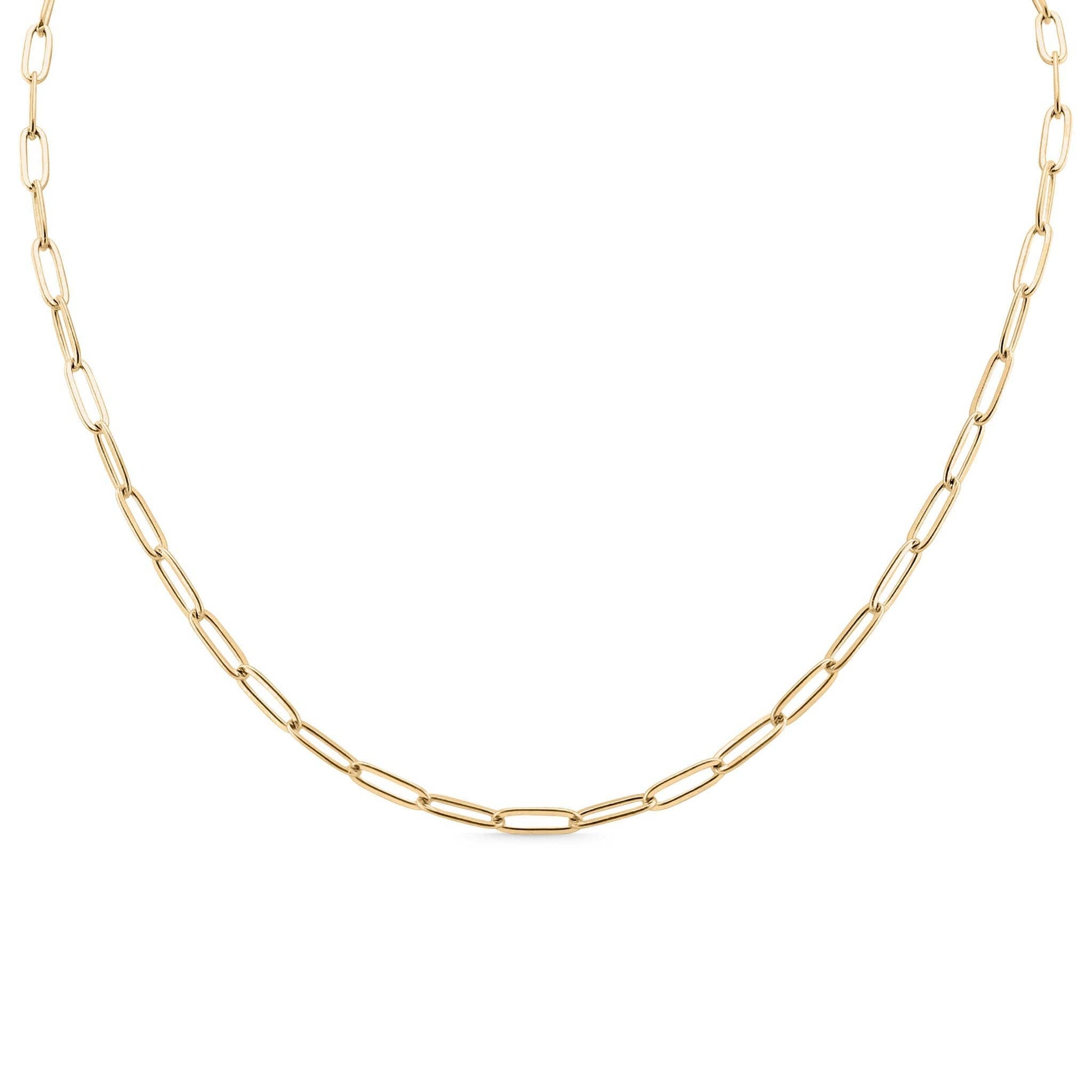 18K Gold Paperclip Chain Necklace - Nifty Decor & More